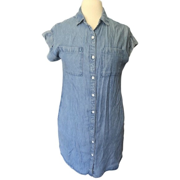 Velvet Heart Tops - Velvet Heart Light Blue Denim Shirt Dress - XS